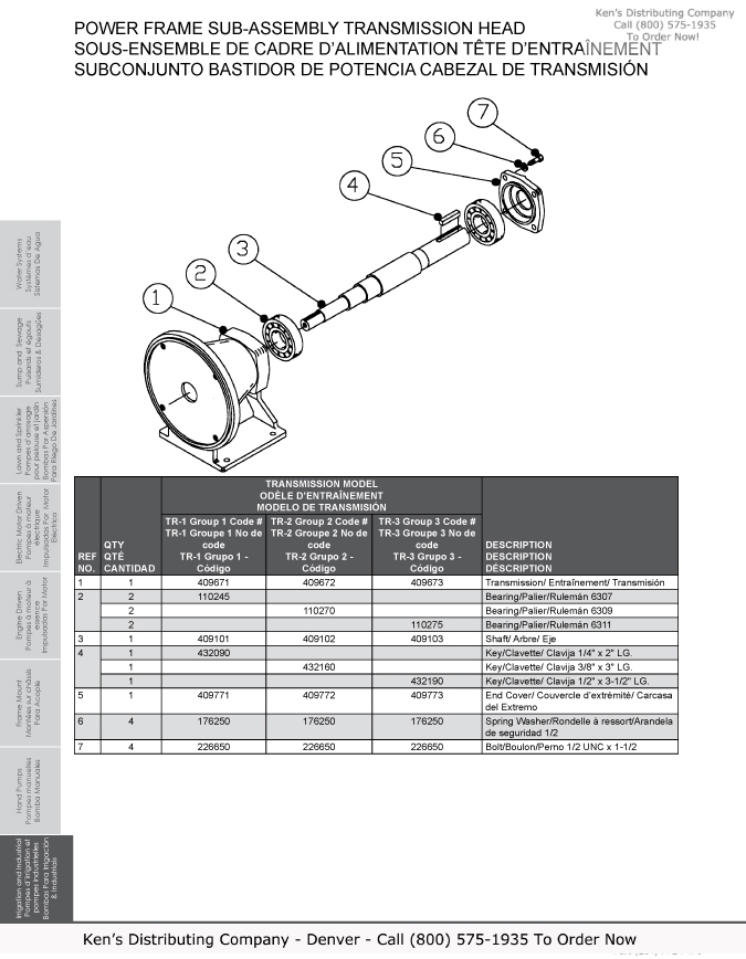 Monarch Industries EPE Series and EPT Series End Suction Centrifugal Pumps JM Frame & JP Frame Repair Parts 29 EP-Series-Repair-Parts-8